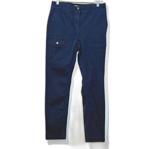 J.Jill flat front pant navy blue pants Size 8